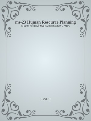 ms-23 Human Resource Planning